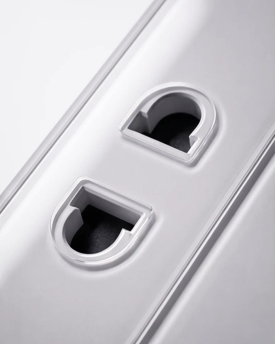 White glass socket, close up